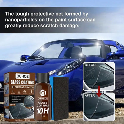 10H Car Glass Coating Ceramic Coating Liquid Anti-scratch Hydrophobic Car Polish Kit High Protection Car Shield Coating