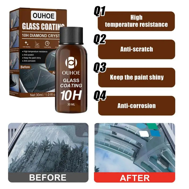 10H Car Glass Coating Ceramic Coating Liquid Anti-scratch Hydrophobic Car Polish Kit High Protection Car Shield Coating